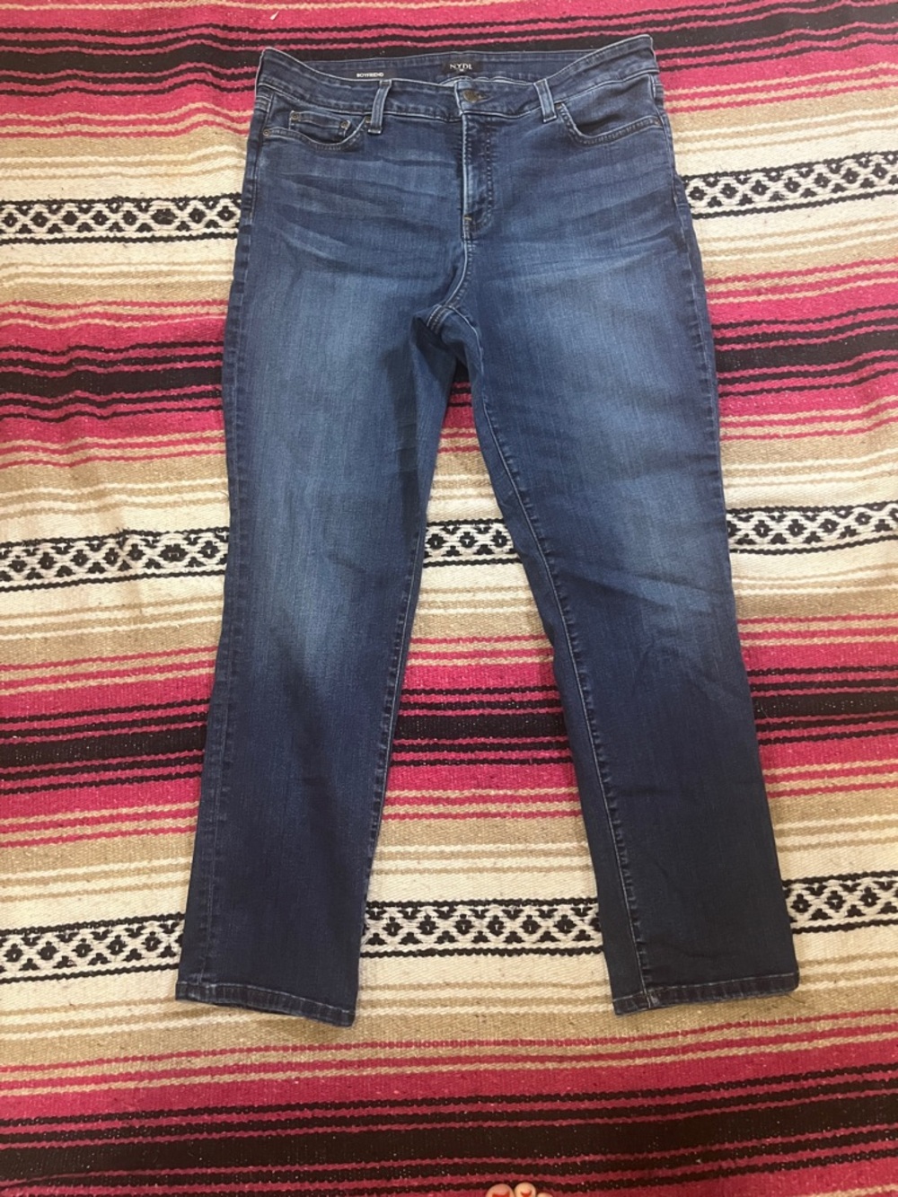 NYDJ Boyfriend Blue Jeans size 14